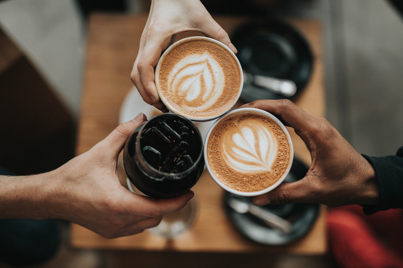 Kaffeebohnen in Trommelröster